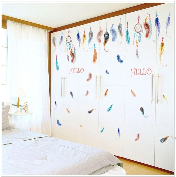 Decal lông vũ đủ màu 2